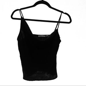 Urban Outfitters Small black spaghetti adjustable strap side zip top Y2K NEW